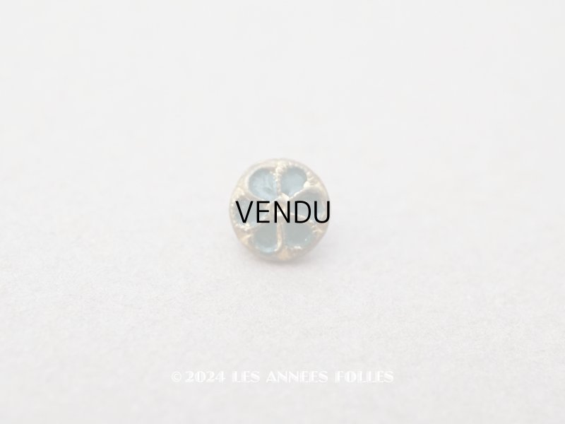 画像1: アンティーク 極小 エナメルボタン 花 6mm 