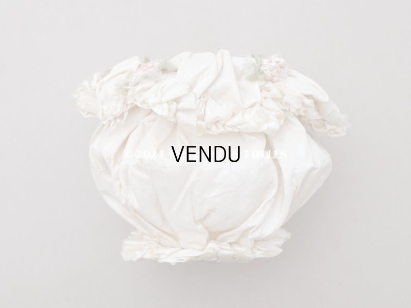 画像4: アンティーク ロココモチーフ付 シルク製 オモニエール マリアージュ