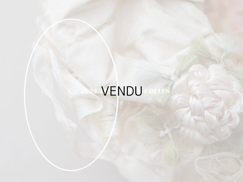 画像7: アンティーク ロココモチーフ付 シルク製 オモニエール マリアージュ