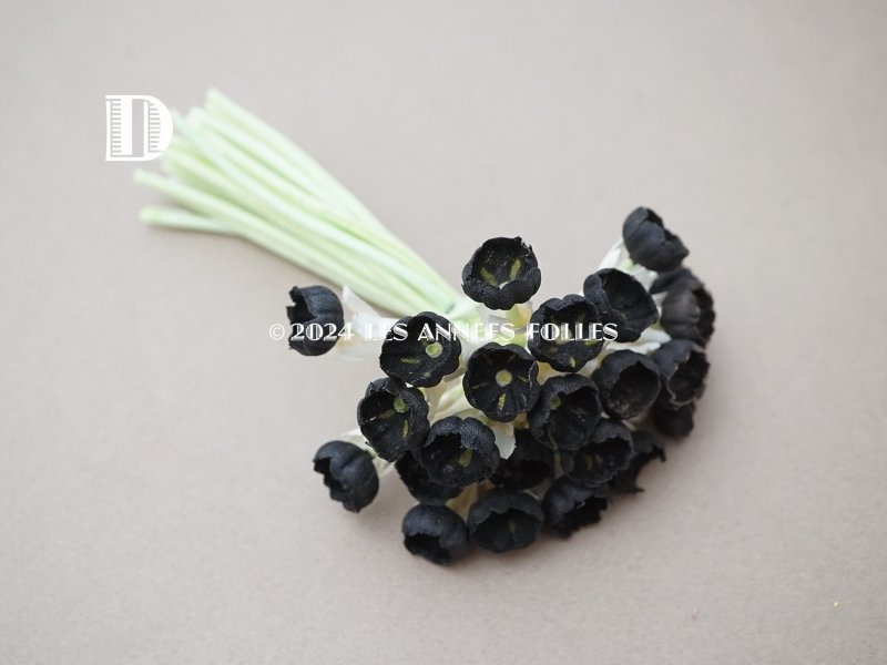 画像12: *蚤の市*アンティーク 布花 黒