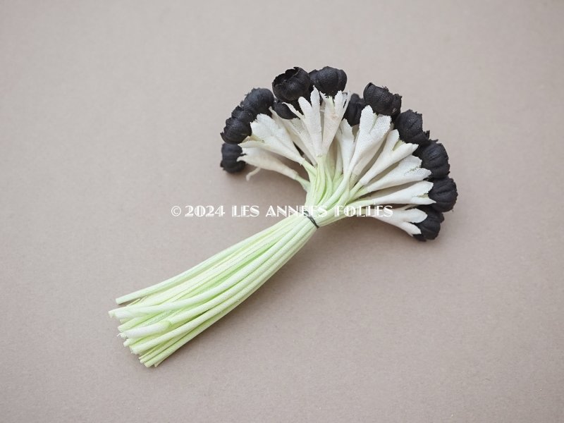 画像13: *蚤の市*アンティーク 布花 黒