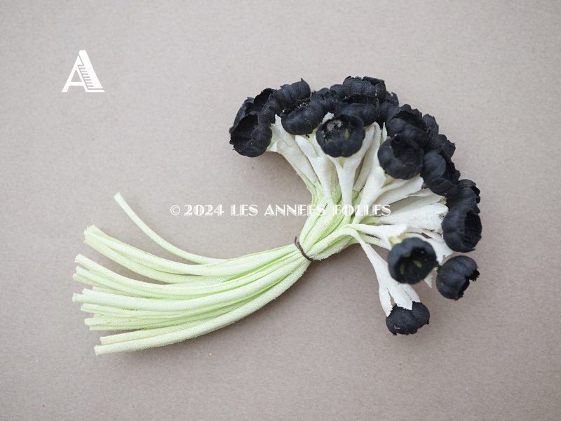 画像6: *蚤の市*アンティーク 布花 黒