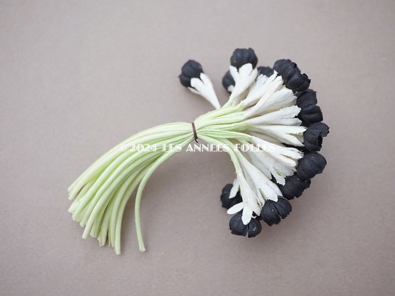 画像7: *蚤の市*アンティーク 布花 黒