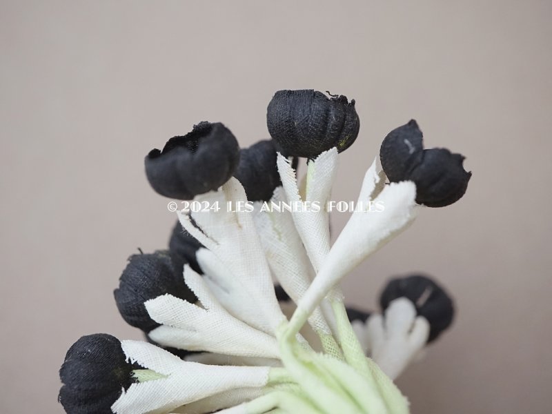 画像3: *蚤の市*アンティーク 布花 黒