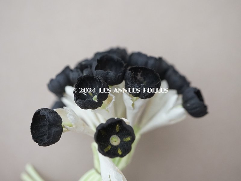 画像5: *蚤の市*アンティーク 布花 黒