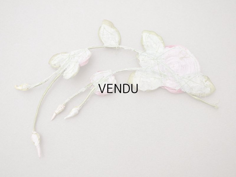 画像7: アンティーク 大きなロココモチーフ シルク製