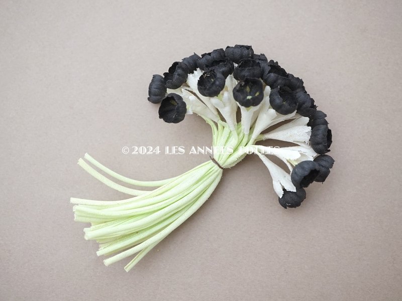 画像2: ＊蚤の市＊アンティーク 布花 黒