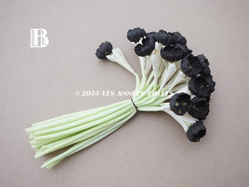 画像8: *蚤の市*アンティーク 布花 黒