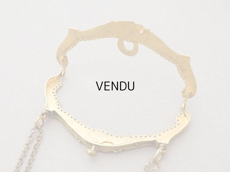 画像5: 1900年頃 アンティーク 小さなバッグのがま口