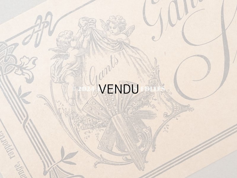 画像2: 1900年頃 アンティーク グローブ用 天使の紙袋 GANTS LAVABLES SAMARITAINE - GRANDS MAGASINS DE LA SAMARITAINE -