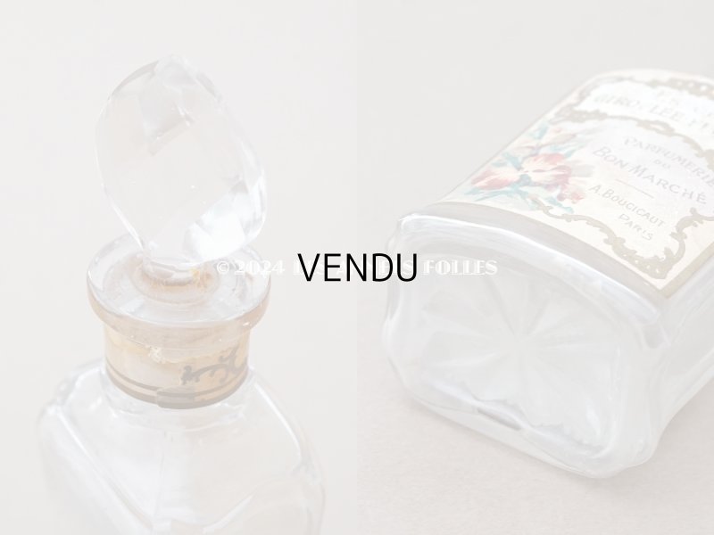 画像6: アンティーク 香水瓶 パウダーピンクのラベル ESSENCE GIROFLEE FLEUR - AU BON MARCHE -