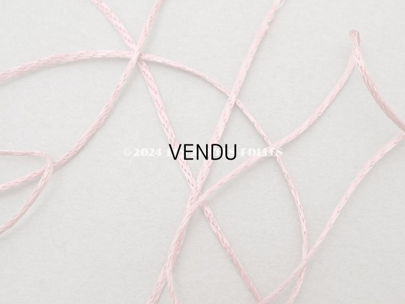 画像2: アンティーク 紐 極細 1mm幅 グレイッシュピンク 3m