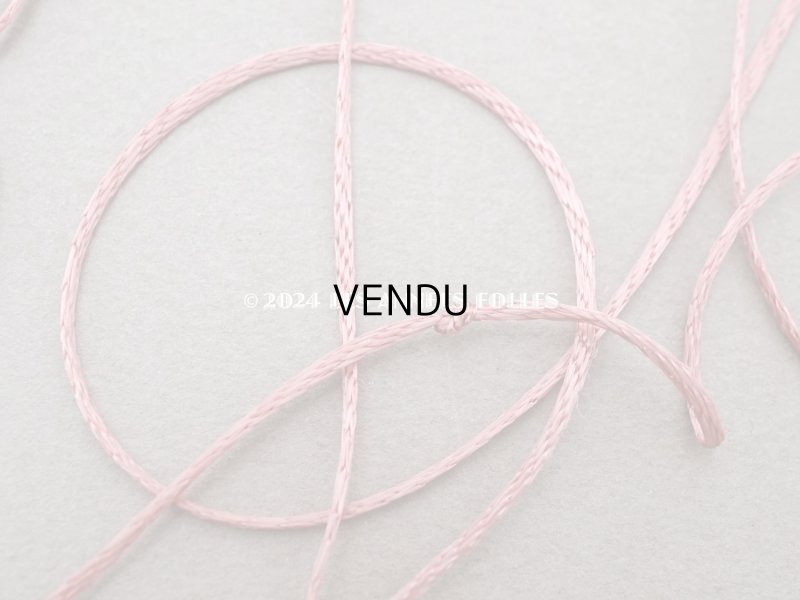 画像3: アンティーク 紐 極細 1mm幅 グレイッシュピンク 3m