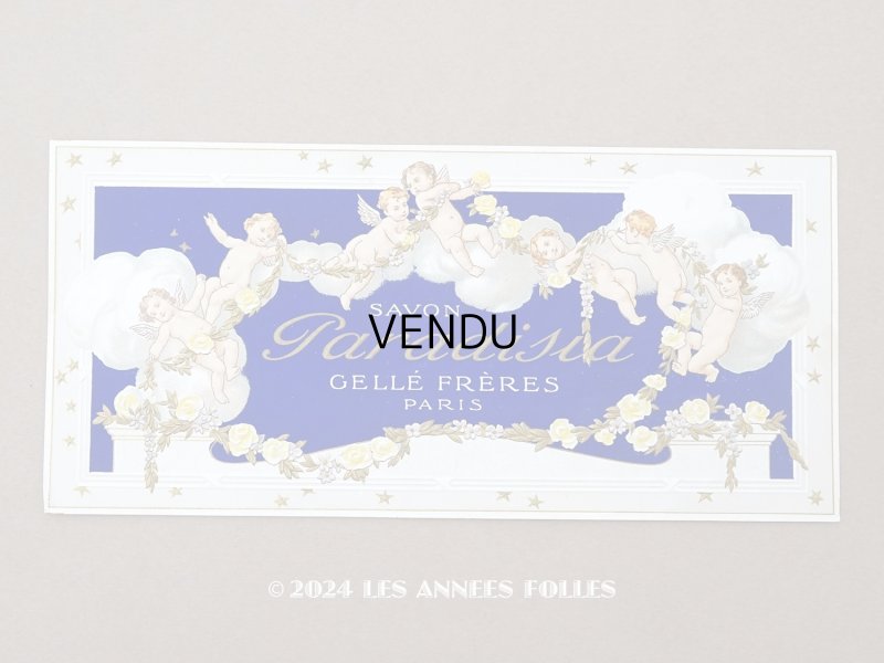 画像1: アンティーク 天使のソープラベル PARADISIA - GELLE FRERES PARIS -