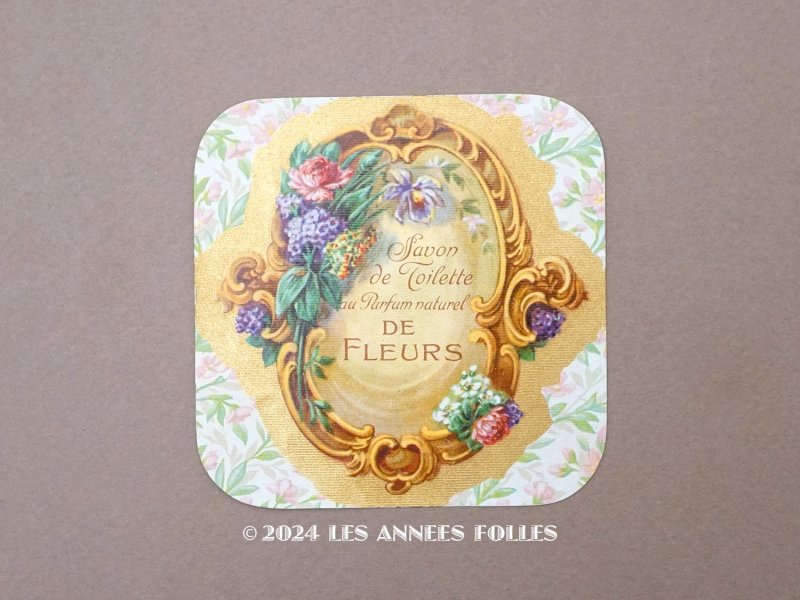 画像1: アンティーク ソープラベル  SAVON DE TOILETTE AU PARFUM NATUREL DE FLEURS