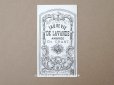 画像1: 19世紀末 アンティーク パフュームラベル EAU DE VIE DE LAVANDE AMBREE - CH.GRANT PARIS - (1)