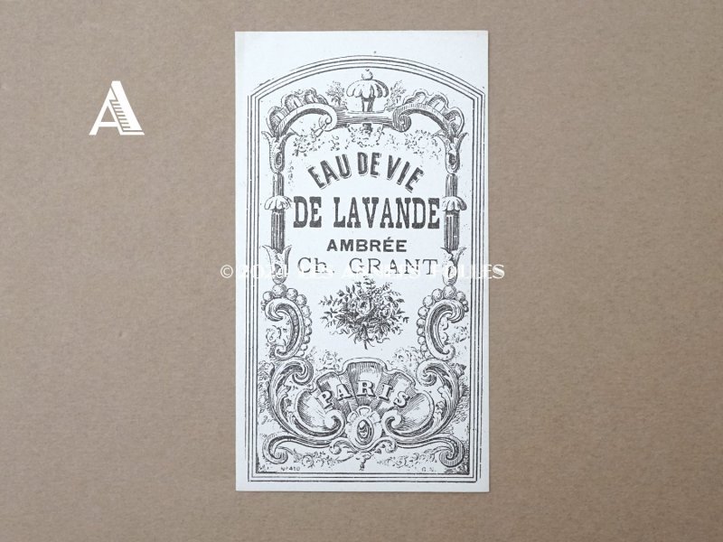 画像2: 19世紀末 アンティーク パフュームラベル EAU DE VIE DE LAVANDE AMBREE - CH.GRANT PARIS -