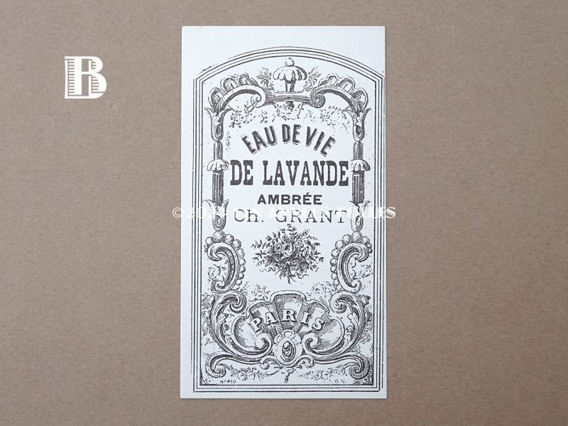 画像5: 19世紀末 アンティーク パフュームラベル EAU DE VIE DE LAVANDE AMBREE - CH.GRANT PARIS -