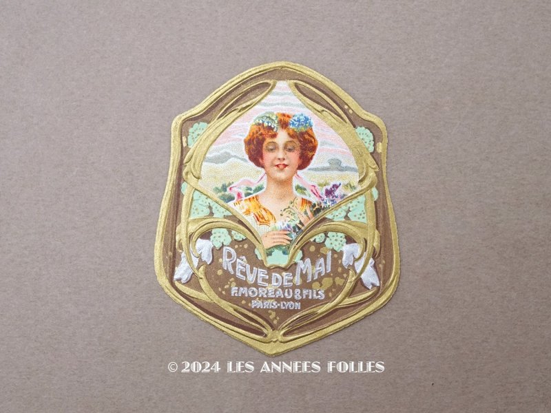 画像1: アンティーク パフュームラベル REVE DE MAI - F.MOREAU & FILS PARIS -