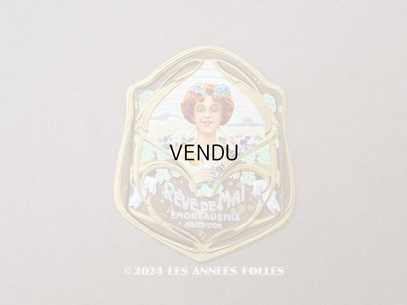 画像1: アンティーク パフュームラベル REVE DE MAI - F.MOREAU & FILS PARIS -