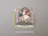 アンティーク パウダーボックスのラベル FRIMOUSSE D'OR - LORENZY-PALANCA -