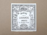 19世紀末 アンティーク パフュームラベル EAU DE VIE DE LAVANDE AMBREE - CH.GRANT PARIS -