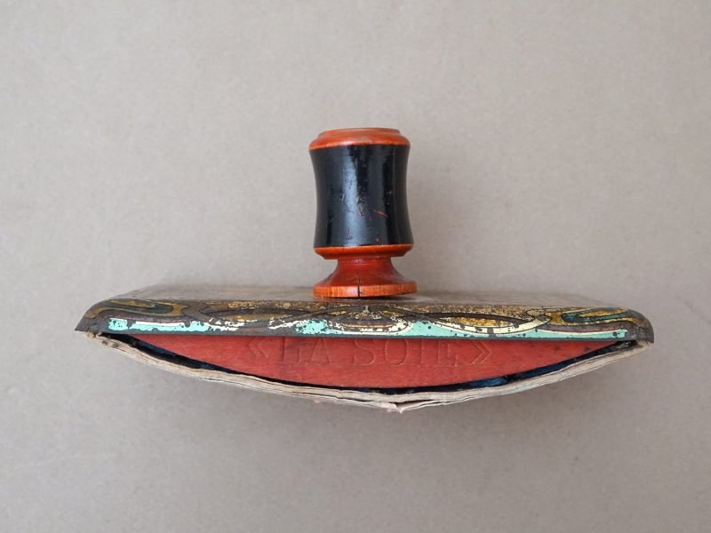 画像3: *蚤の市*糸メーカー『LA SOIE』のインクブロッター 糸巻きの持ち手 インク吸い取り器 アンティーク