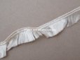 画像3: 1900年頃 アンティーク フリンジのトリム オフホワイト&エクリュ 89cm 1.7cm幅  (3)