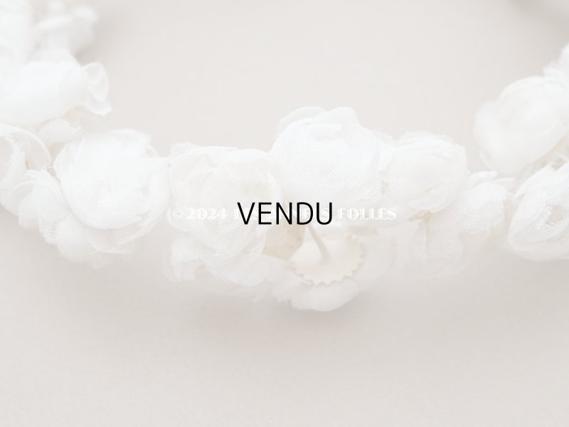 画像6: アンティーク コットンオーガンジーの薔薇の花冠 ティアラ