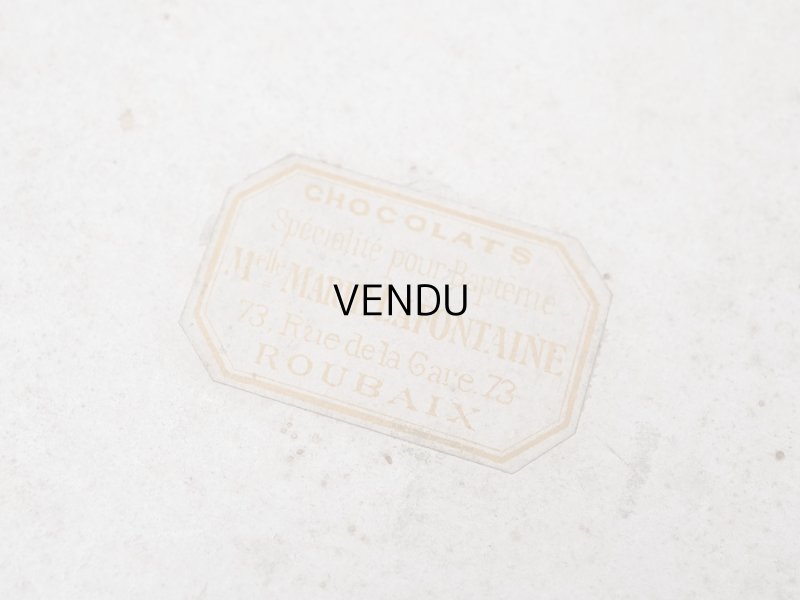 画像17: 1892年 アンティーク オリジナルボックス入り バテムのドラジェボックス ピンクのリボン&レースペーパー