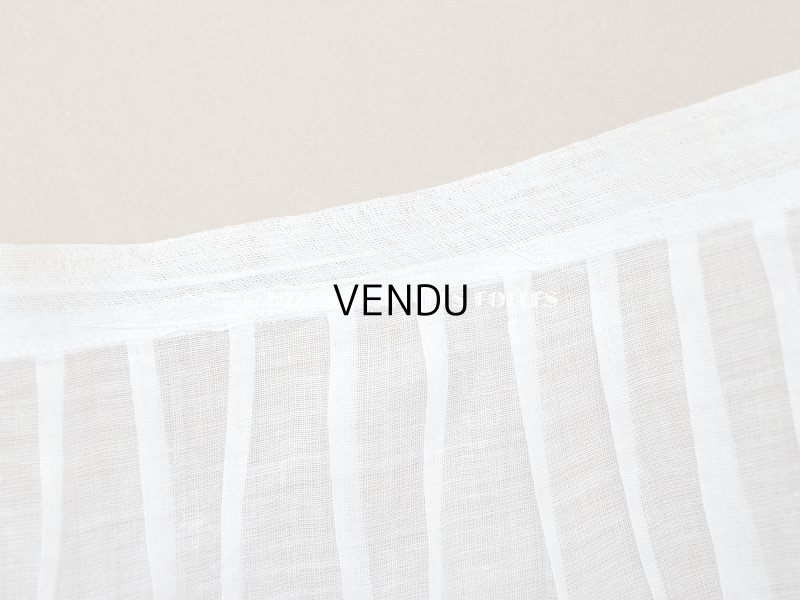 画像3: 1900年頃 アンティーク 幅広 ドレスパーツ プリーツ レース付き 1.56m 幅17.5cm コットンオーガンジー