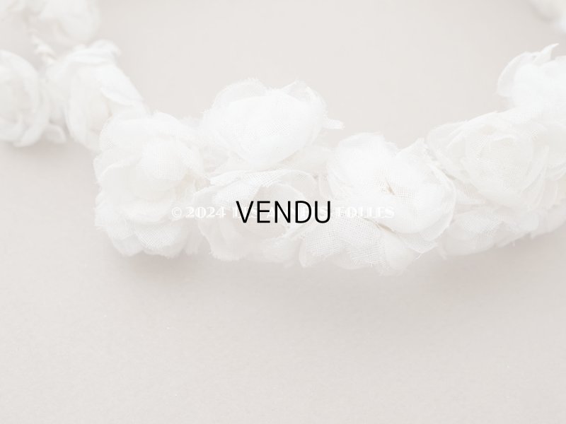 画像5: アンティーク コットンオーガンジーの薔薇の花冠 ティアラ