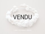アンティーク コットンオーガンジーの薔薇の花冠 ティアラ