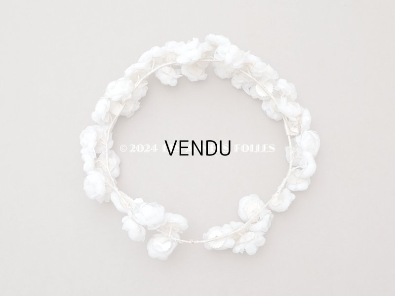 画像11: アンティーク コットンオーガンジーの薔薇の花冠 ティアラ