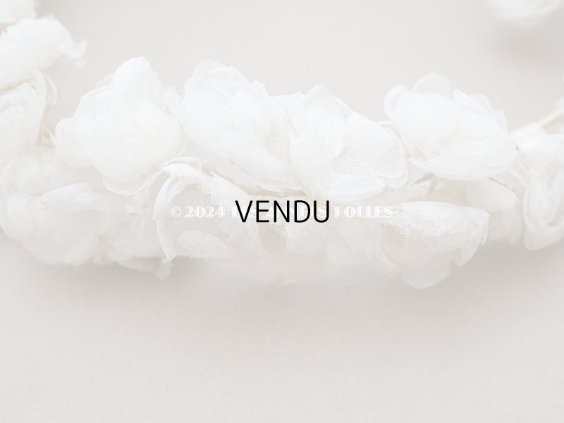 画像8: アンティーク コットンオーガンジーの薔薇の花冠 ティアラ