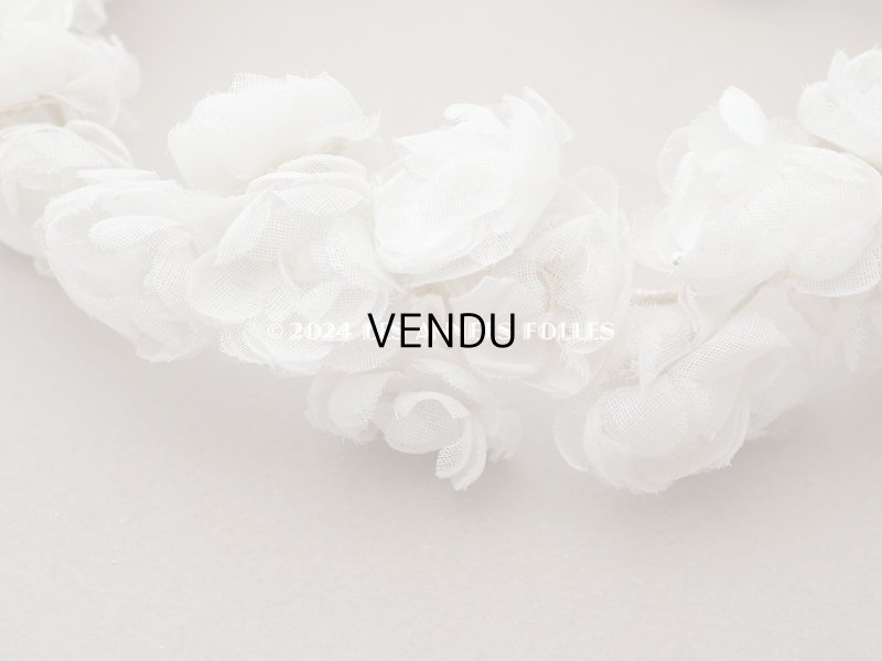 画像7: アンティーク コットンオーガンジーの薔薇の花冠 ティアラ