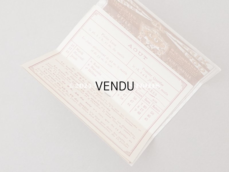 画像6: 1904年 アンティーク『LU』カレンダー ウエハース型 GAUFRETTE VANILLE - LEFEVRE-UTILE -