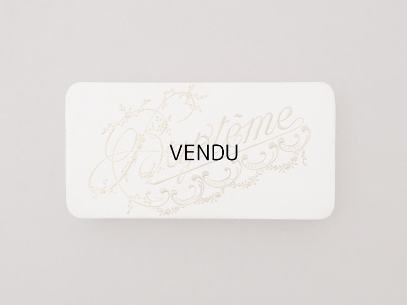 画像3: アンティーク  ドラジェのお菓子箱 アイボリー BAPTEME 薔薇のガーランド