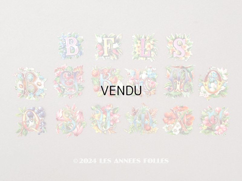 画像1: ＊蚤の市＊1900年頃 アンティーク ダイカットクロモ 16点のセット