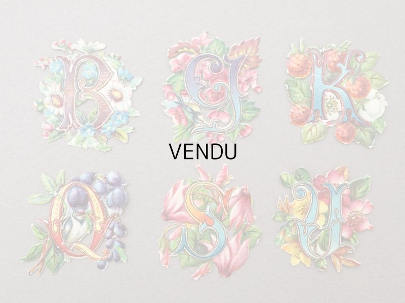 画像3: ＊蚤の市＊1900年頃 アンティーク ダイカットクロモ 16点のセット