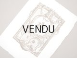 アンティーク メニューカード 天使＆薔薇のガーランド 1860-1910
