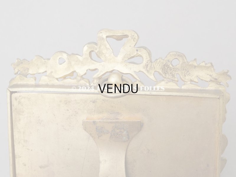 画像13: 【クリスマスセール2024対象外】19世紀末 アンティーク  ブロンズ製 フォトフレーム  薔薇とリボンのガーランド