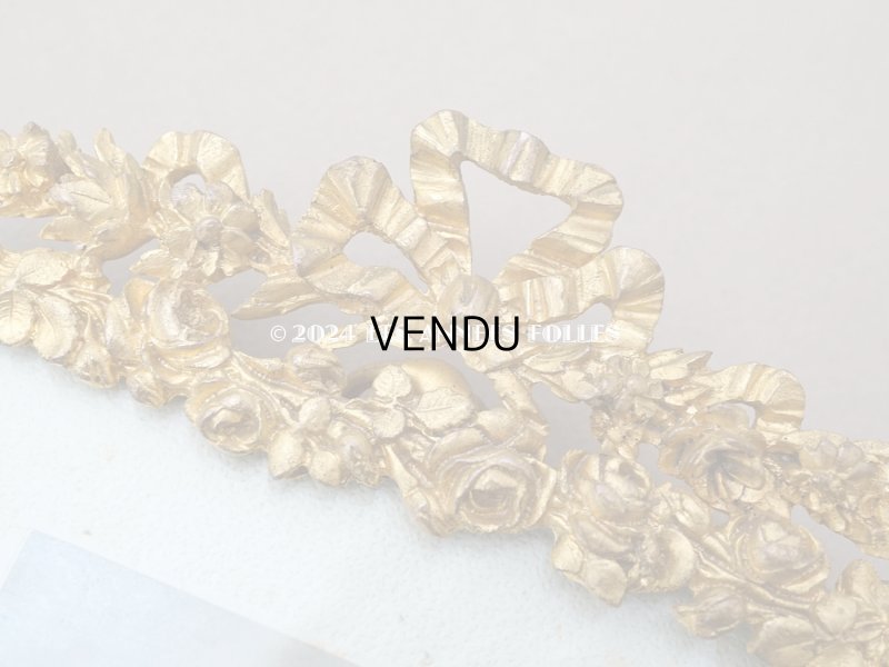 画像5: 【クリスマスセール2024対象外】19世紀末 アンティーク  ブロンズ製 フォトフレーム  薔薇とリボンのガーランド