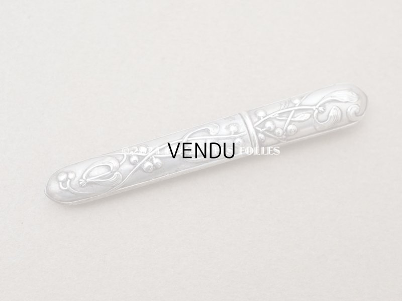 画像3: 1900年頃 アンティーク ヤドリギ シルバー製 ニードルケース  裁縫道具