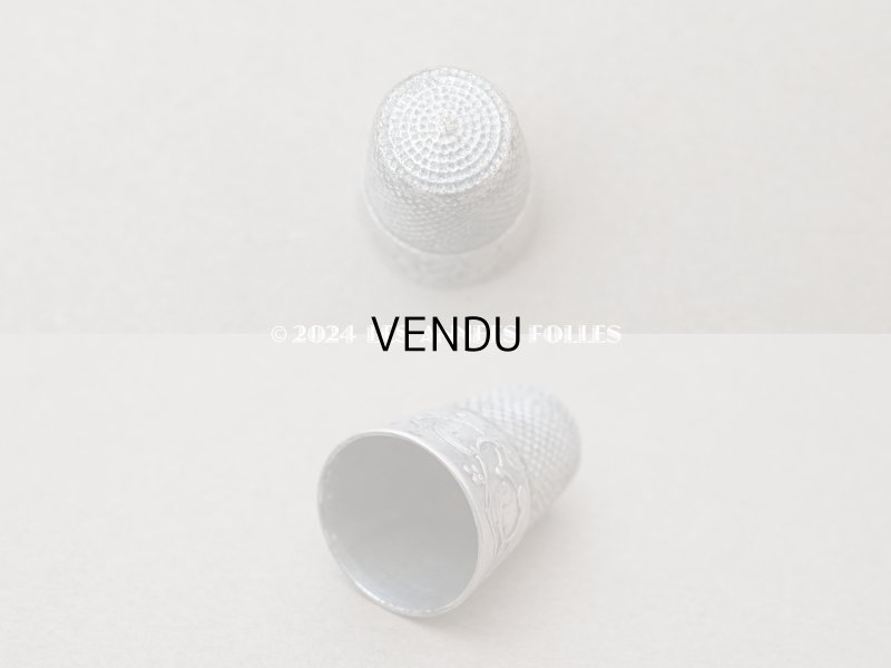 画像4: 1900年頃 アンティーク ヤドリギ シルバー製 指ぬき 裁縫道具