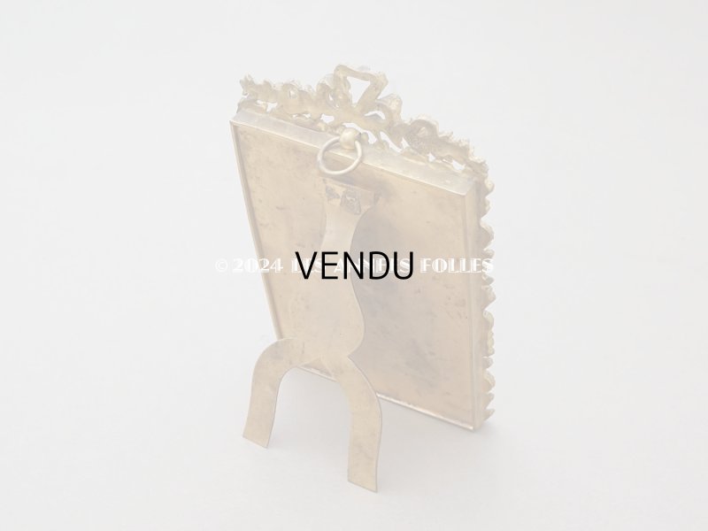 画像15: 【クリスマスセール2024対象外】19世紀末 アンティーク  ブロンズ製 フォトフレーム  薔薇とリボンのガーランド