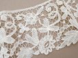 画像2: アンティーク デュシェスレース 花模様 エクリュ 手編みのボビンレース (2)