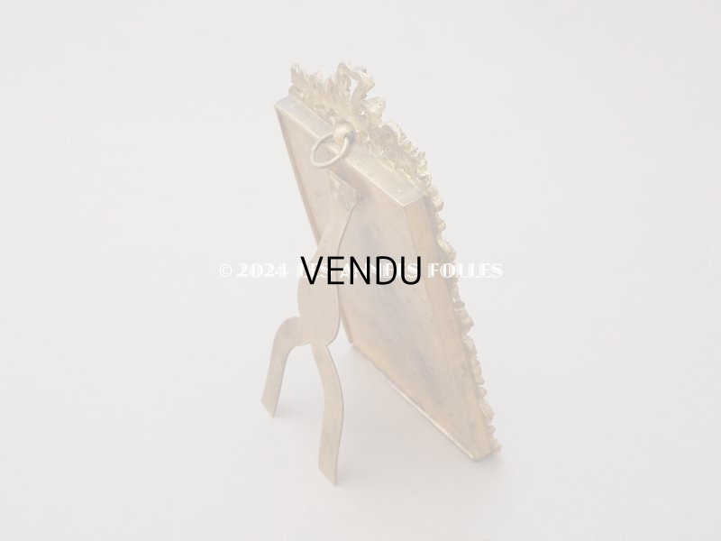 画像14: 【クリスマスセール2024対象外】19世紀末 アンティーク  ブロンズ製 フォトフレーム  薔薇とリボンのガーランド