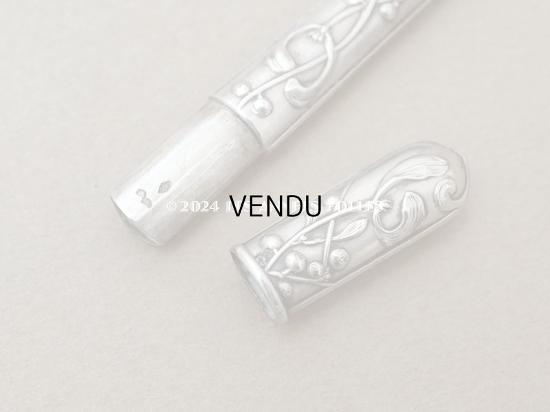 画像4: 1900年頃 アンティーク ヤドリギ シルバー製 ニードルケース  裁縫道具