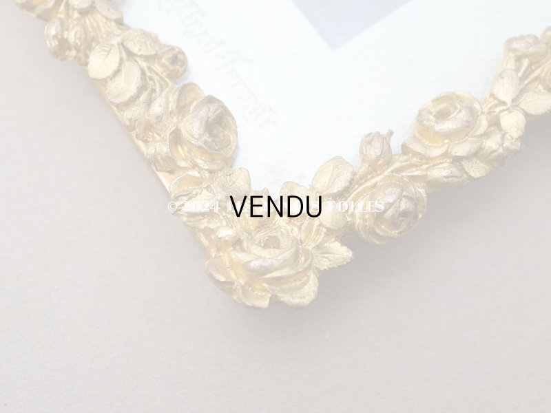 画像9: 【クリスマスセール2024対象外】19世紀末 アンティーク  ブロンズ製 フォトフレーム  薔薇とリボンのガーランド